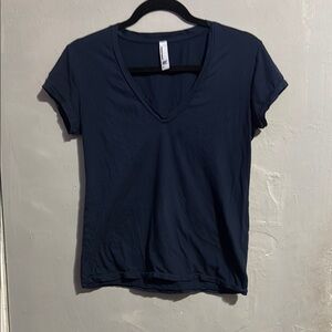 American Apparel Blue Fitted Short Sleeve Tee